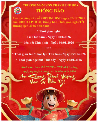 NGHỈ TẾT DƯƠNG TỊCH 2026